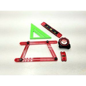 Multi Angle Ruler 25 Ft Tape Measure Magnetic Stud Finder Torpedo Level Square A